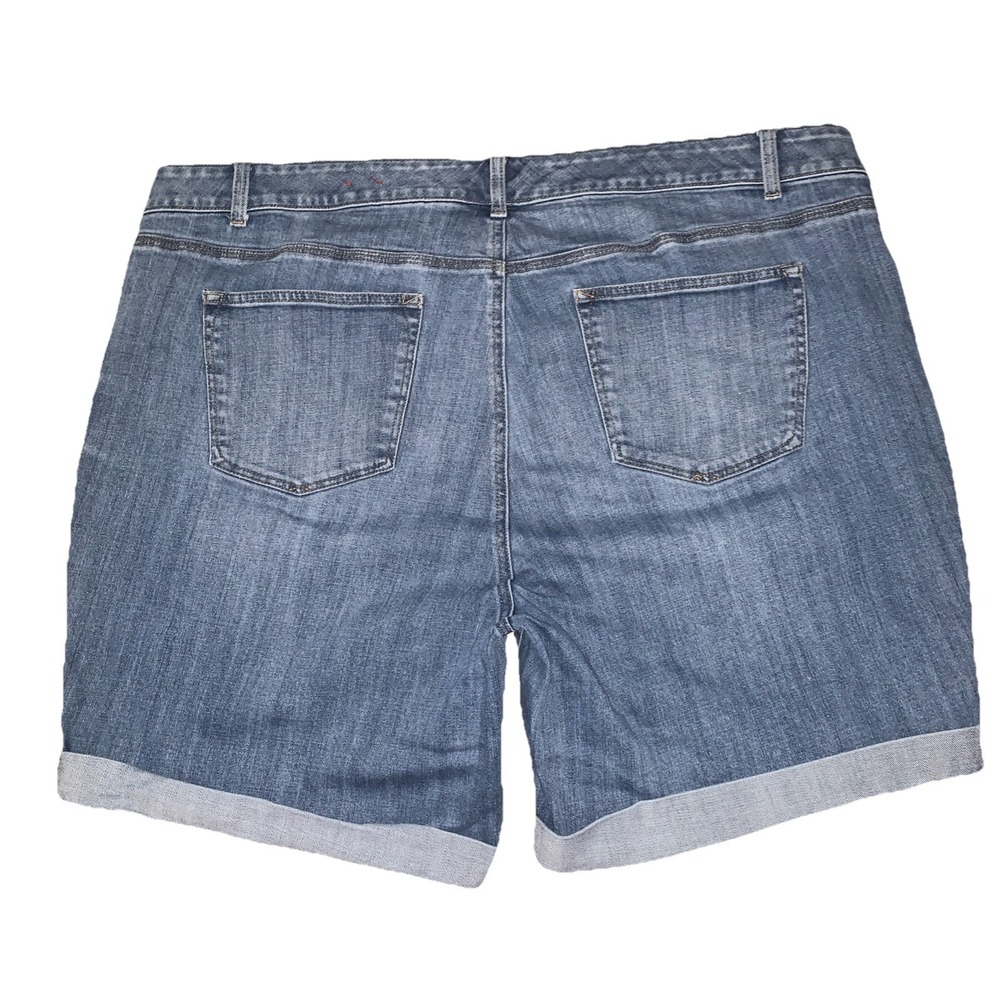 Talbots boyfriend Jean Shorts Womens 22W Light Wash Denim 8.5" Inseam Summer - Picture 4 of 7